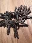 19 Old Scandinavian Padlock Keys Antique Vintage Pad Lock Great Lot 