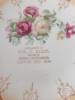 Vintage Advertising Sample Plate Sol  T  Ellis Dealer Lizton Indiana 1909