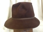 Vintage Stetson Stratoliner Fur Felt Open-crown Fedora Hat Size 7 Brown 1940s