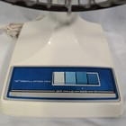 Vintage Galaxy By Lasko  Clear Blue Blade 12  3 Speed Oscillating Fan Working 