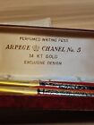 Vtg Arpege Chanel No 5 14k Gold Ballpoint Pen Set In Original Box 