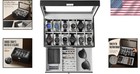 Watch Box Case Organizer Men 12 Slot Glass Lid Jewelry Display Storage Gift Led