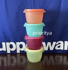 Tupperware Servalier 20oz Bowl Liquid Tight Seal Set 4 Pink Blue Yellow New
