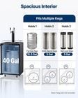 Vevor Beer Kegerator Draft Beer Dispenser Full Size Keg Refrigerator Dual Tap