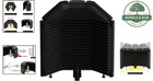 Adjustable Microphone Isolation Shield - Compact 3-panel Design For Studios