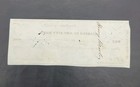 1845 New York Cashier Of The City Bank Check Abraham Bell   Son Cancelled