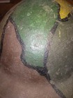 Ww1 Us Camouflage Helmet  W  Chinstrap And Liner--heatstamp Zz 31   