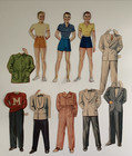 Huge Paper Doll Lot Betty Grable Boys   Girls 10 Dolls 50 Outfits   Accessories