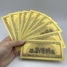 10pcs Us 100 Dollars Gold Banknotes Bill Money Collection Home Decoration Gift