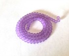 100 Czech Frosted Sea Glass Round Beads - Matte - Lavender 4mm