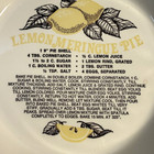 Vintage Lemon Meringue Pie Plate     Printed Recipe Ceramic Pie Dish Usa     11   x2 