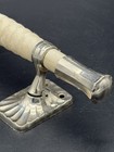 Antique Victorian Casket Handle Fabric Wrapped Swing Bar Nos Funeral Oddities