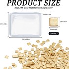 200pcs Gold Chip Solder 24k Gold Plated Brass Solder Chips Flux For Jewelry P