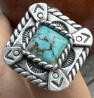 Vintage Carolyn Pollack Sterling Silver Old Carlisle Ring W Turquoise Size 7