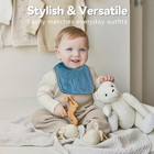 6 Pack Organic Muslin Baby Bibs Adjustable 0-36 Months