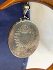 Antique Sterling Silver Mourning Locket 32 46g Fine Jewelry Lock Of Hair Pendant