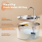 Cat Dog Water Fountain 3 2l 108oz Stainless Steel Pet Automatic Water Dispenser