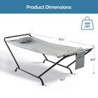 Hammock Bed Set With Stand  Carrying Bag Weather-resistant For Garden Outdoor