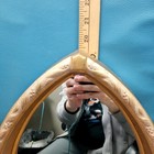 Vtg Gold Plastic Mold Arched Wall Mount Mirror W Shelf Home Interiors