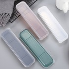 Travel Outdoor Reusable Tableware Box Home Cutlery Transparent Cover Storage Box