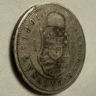 1891 Hungary          1 Forint Silver Coin  900 Fine