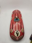 Vintage Japan Racing Car Driver Tin Friction 1950s 60s Car W driver