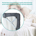 Bed Sheet Holder Straps Fitted Sheet Keepers Bedsheet Holders Fasteners - Elasti