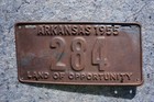 1955 Arkansas License Plate Low   284