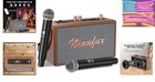 Karaoke Machine  Retro-design Speaker With 2 Wireless Microphones For Adults    