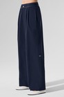 Alo Suit Up Trouser Navy Women s Wide Leg Pants Size S M L