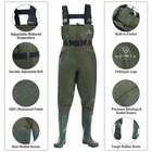 Fishing Waders For Men With Boots Womens Chest Waders 2-ply Nylon pvc Waterpr   