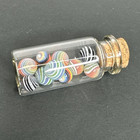 Set Of 10 Contemporary Handmade Glass Art Marbles Peewee Size  30  - 38  Swirls