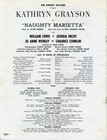 Naughty Marietta Souvenir Program Kenley Players Ohio 1961 Katherine Grayson 