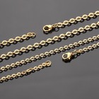 Wholesale 50pcs lot Stainless Steel Gold Plated Link Chain Necklace 1 1 5 2mm 