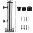 Deck Umbrella Base Umbrella Stand For 1 25-2 2in Diameter Pole  silver 