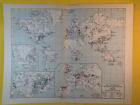 1906 Minerals In The World Orig Geological Vintage Map Rare Mineral Ores C21-5