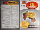 1953 Mm Minneapolis Moline Model Zb Tractor Catalog Brochure Original B2-106