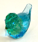 Ganz Crystal Expressions Light Blue W green Head Bird Figurine Acrylic 2 1 2 x 2
