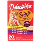 Delectables Duck  Beef And Chicken Flavor Squeeze Up Variety Pack Cat Treats - 1