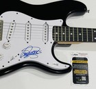 Pat Travers Signed Black Electric Guitar Legend Canada Autographed Jsa Coa