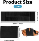 2 Pcs Glove Wrap Band Baseball Strap  Softball And Regular  Black 