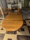 Dining Table Set Wooden With 6 Cushioned Chairs  