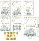 6 Hanger Dividers Baby Closet Size Dividers - Elephant Baby Closet Dividers    