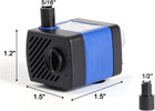 Submersible Water Pump 50gph Fountain Outdoor Hydroponics Plastic Adjustable New