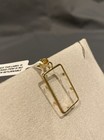 14 K Gold Bezel Pendant For Pamp Suisse 5 Gm Gold Bar  6-prongs  Clasp Back 
