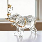 Handmade Crystal Thai Elephant Statue With Trunk Raised Figurine Home Decor T   
