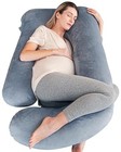 U Shape Pregnancy Pillow 57 Inch Grey Full Body Maternity Support Removable