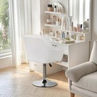 Modern Accent Chair With Adjustable Height     Swivel Vanity Makeup Chair With    