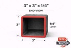 3  X 3  X 1 4  Square Steel Tubing     Select Length