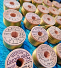 Vintage Belding Corticelli Button Hole Twist Silk Thread Lot Of 39 Wooden Spools